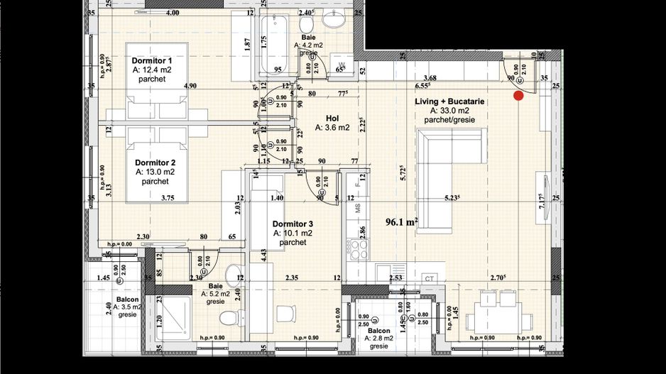 Apartament 4 camere,INTABULAT, LA CHEIE, Sibiu - Schiță 11