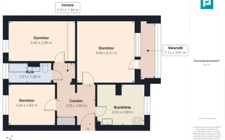 Apartament 3 camere Etaj 3 Zona Aurel Vlaicu - Poză 15