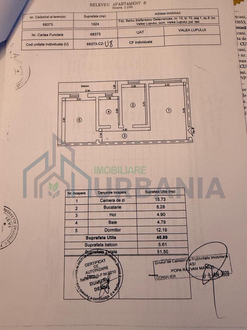 Apartament 2 camere, 52 mp, Valea Lupului, mobilat, parcare inclusă - Poză 6