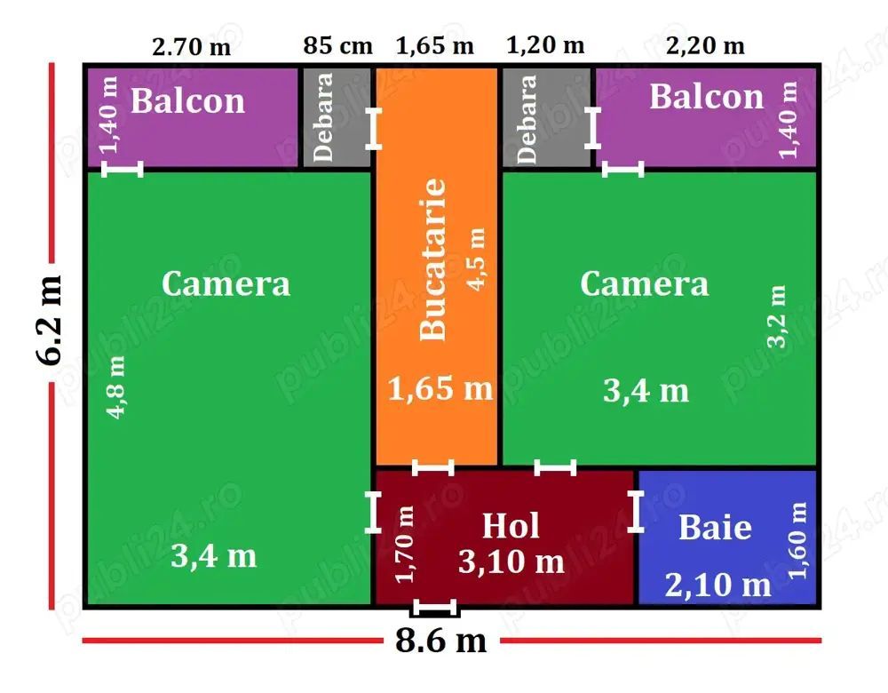 BRASADAS vinde ap 2 cam NEFINISAT etaj 4/10 în Micro 15 - Poză 1