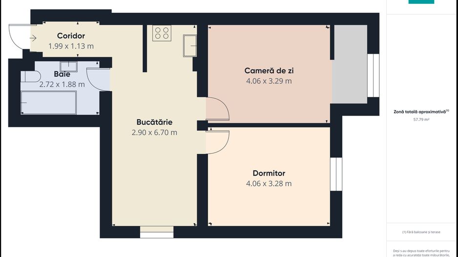 Apartament cu 3 camere, Hunedoarei - Poză 5