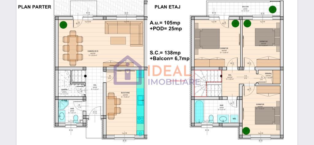 Duplex LA CHEIE cu 4 camere in Selimbar, zona Triajului - Schiță 15