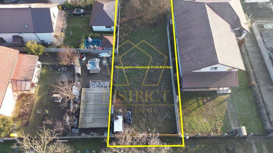 Teren pentru constructie P+1E+M 614mp | Mosnita Veche - Poză 1