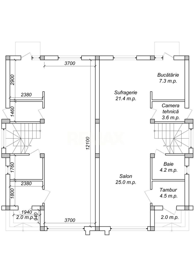 Duplex Ialoveni  140 mp, 3 ari teren - Schiță 12