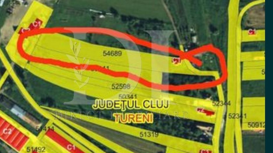 Teren Tureni 44,90 euro mp - Poză 1