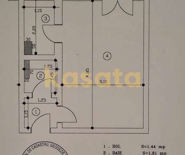 OPORTUNITATE | GARSONIERA FLOREASCA | ETAJ 1 | IDEAL INVESTITIE - Schiță 5