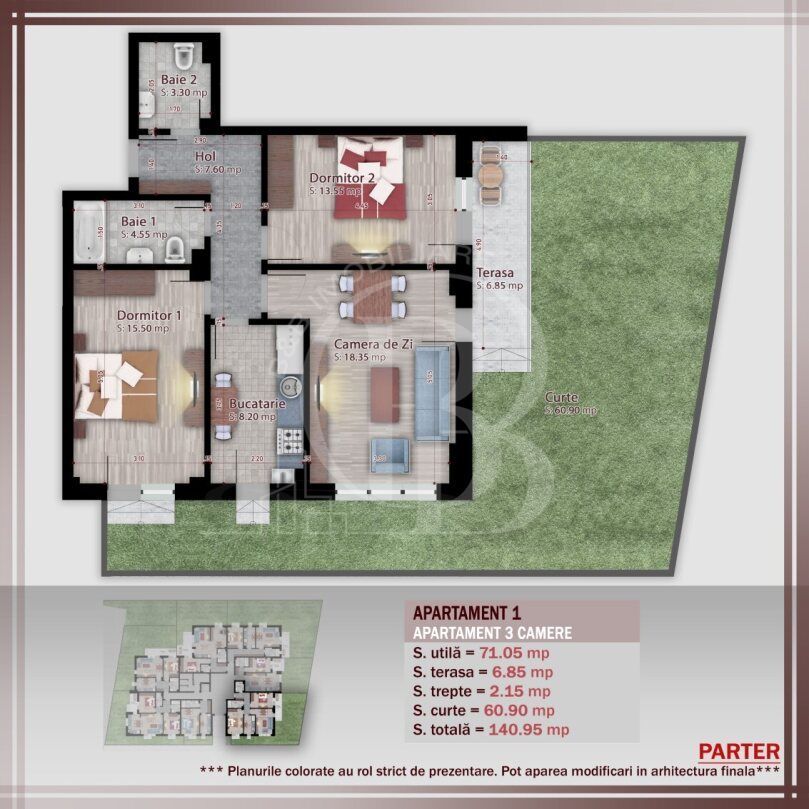 3 camere -gradina proprie Metrou Nicolae Teclu - Schiță 10