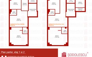 Spațiu de birouri de 552 mp de vânzare în zona Balcescu - Schiță 12