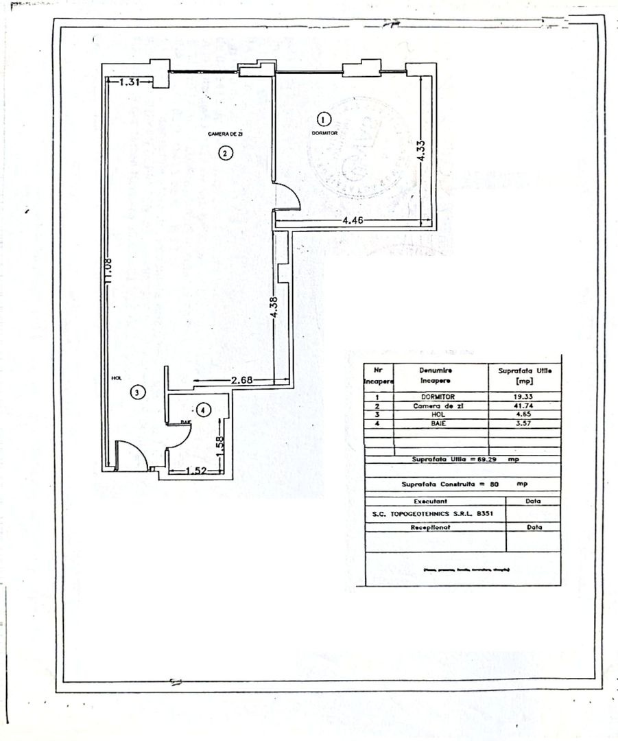 Apartament cu 2 camere tip ”open-space”, mobilat și utilat, zona CRUCEA GĂRII; - Poză 11