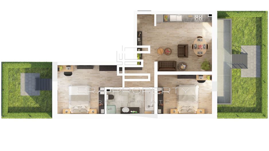 Apartament 3 camere cu 2 grădini, balcon și parcare gratuită, Doamna Stanca - Schiță 11