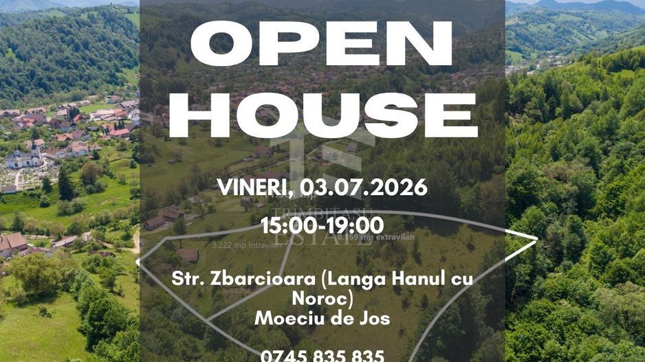 Moieciu de Jos |Teren 11.381 mp | Panoramă, potențial turistic - Poză 1