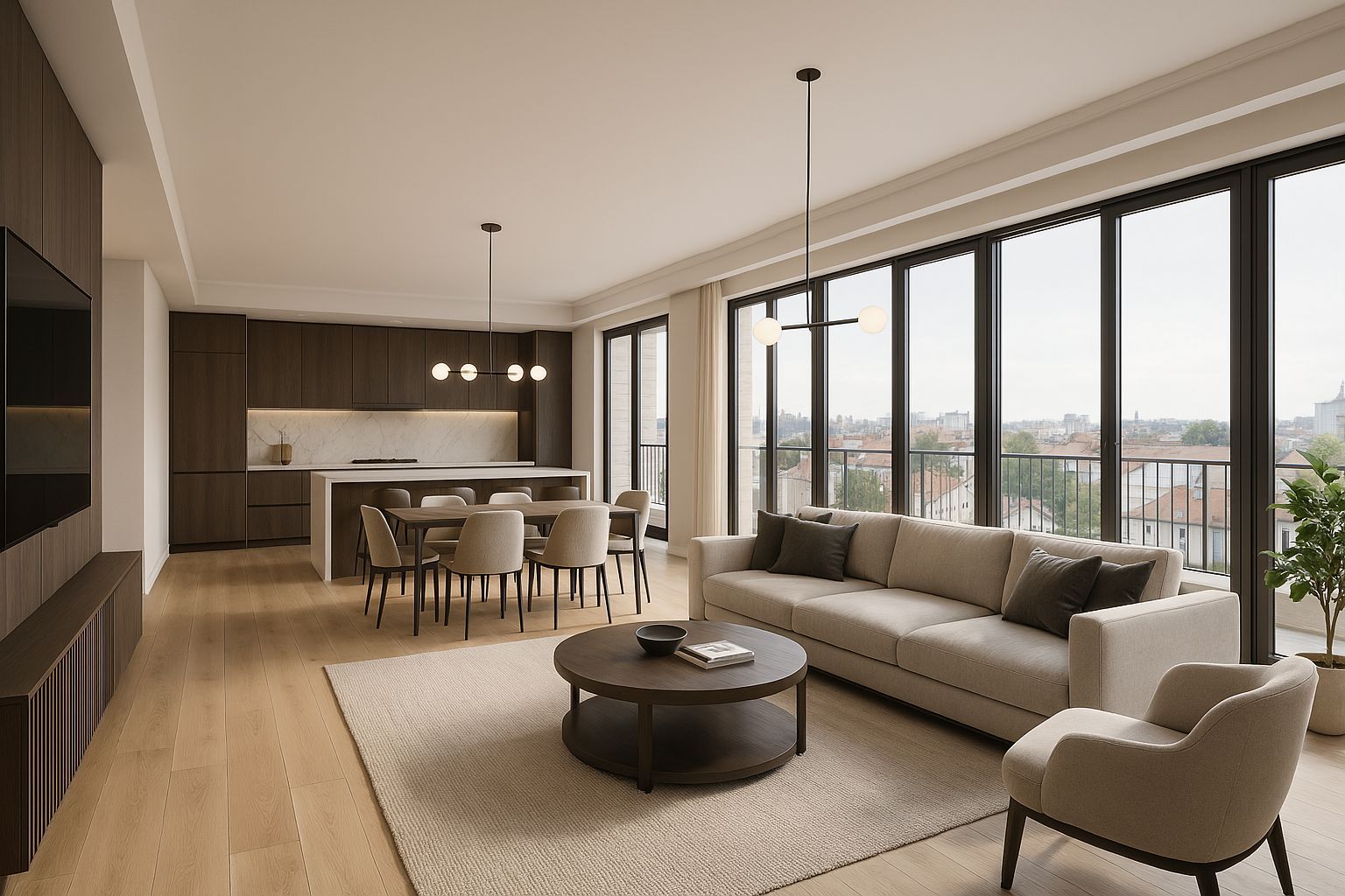 PENTHOUSE PANORAMIC – Etaj 9 | 4 Dormitoare | 5 Băi | Living 103 mp - Poză 3