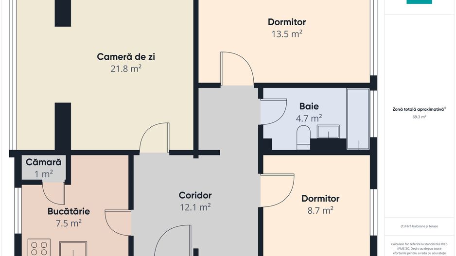 Apartament 3 camere | Decomandat | Piața Mărăști - Poză 11