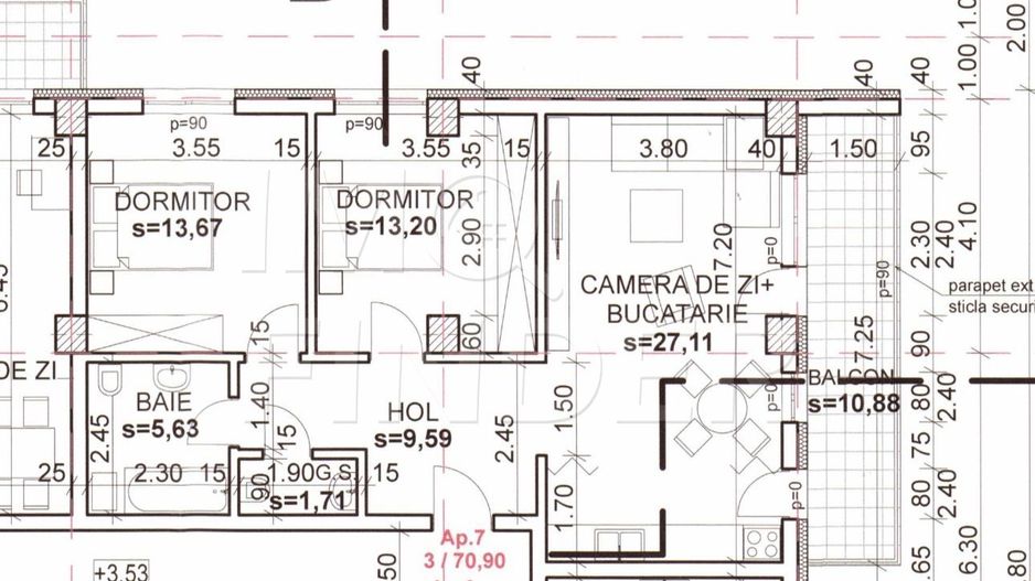 Apartament 3 camere Andrei Muresanu 71 mp utili plus balcon - Poză 1