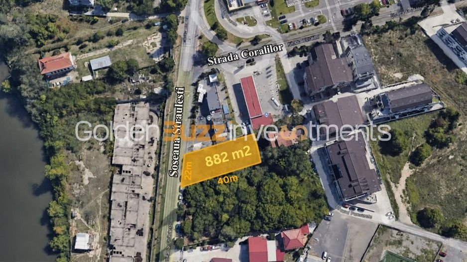 Teren 882 mp | Străulești – Petrom City | Deschidere 22 m - Poză 1