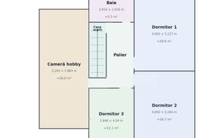 Casă P+1 | 168 m² utili | LOT 378 m² I 3 Dormitoare | Garaj | Florești - Schiță 36