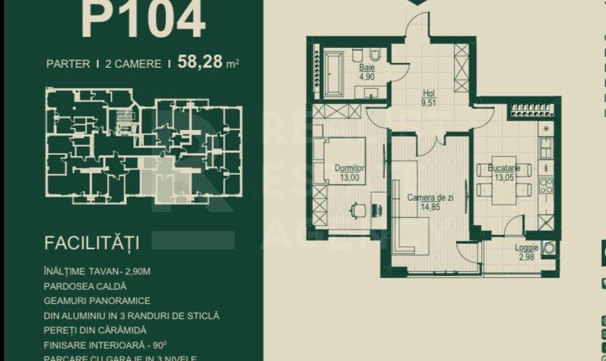 Vânzare, apartament 2 camere, complexul SEVEN Park - Ialoveni - Poză 10