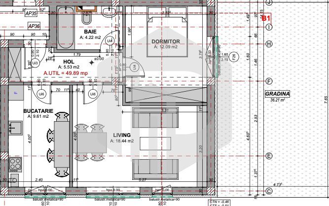 Apartament 2 Camere 50mpu+ gradina 36mp | Piata Rahovei | Dezvoltator - Poză 1