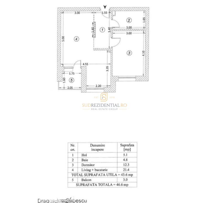 Apartament cu 2 camere, prima inchiriere, loc de parcare inclus - Poză 8
