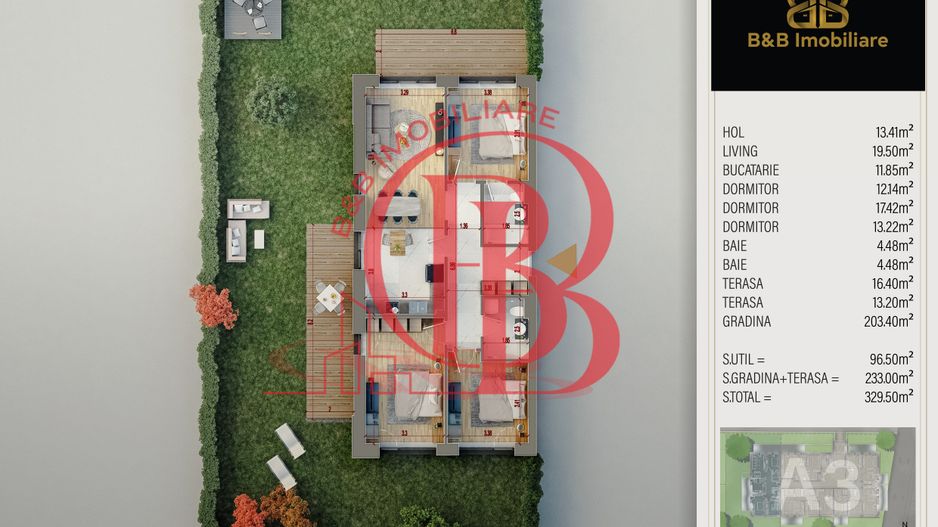 4 camere cu gradina PREMIUM-Pallady -direct dezvoltator - Schiță 8