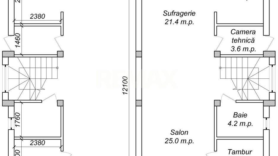 Duplex Ialoveni  140 mp, 3 ari teren - Schiță 12