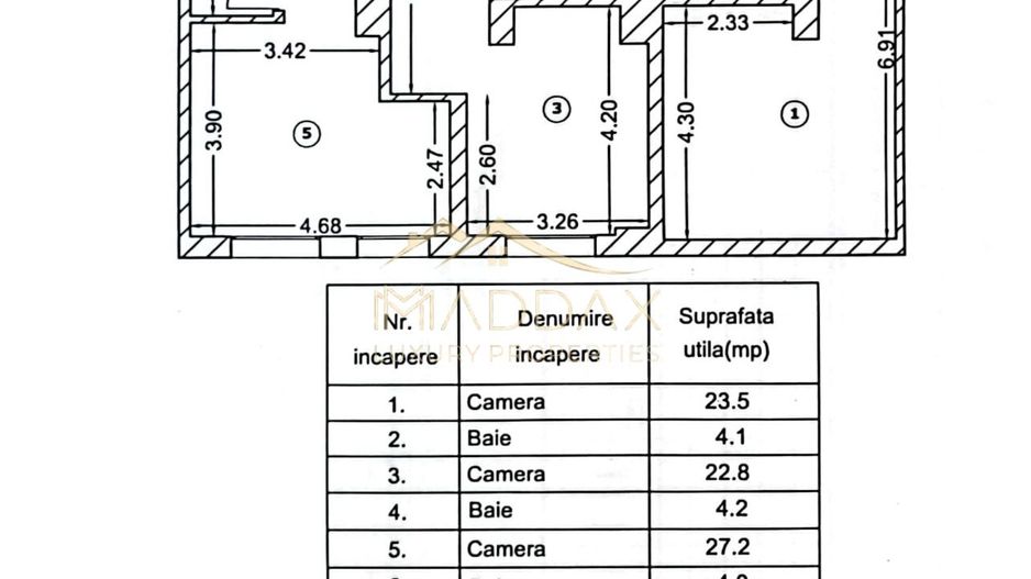 Apartament cu 4 camere / Posibilitate investitie / Arcul de Triumf - Schiță 55