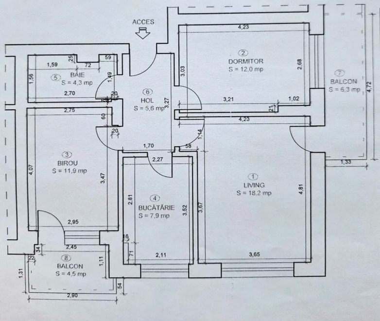 Apartament cu 3 camere situat la etajul 3 zona rezidentiala Rasnov - Poză 7