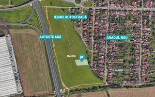 Teren cu PUZ servicii comerciale Aradul Nou - Poză 1