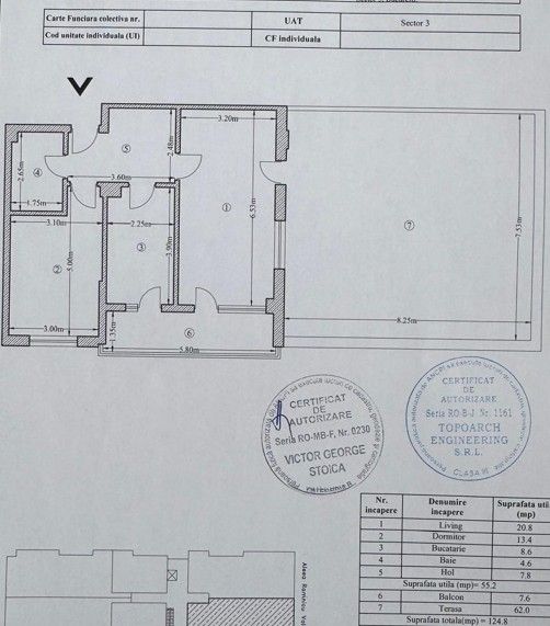 Apartament de vanzare 2 camere, terasa 62 mp, Metrou Dristor - Schiță 5
