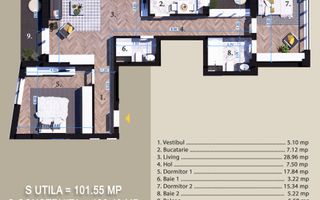 Apartamente 3 camere Titan Auchan-Fix la Parcul Teilor-Bl Boutique - Poză 7