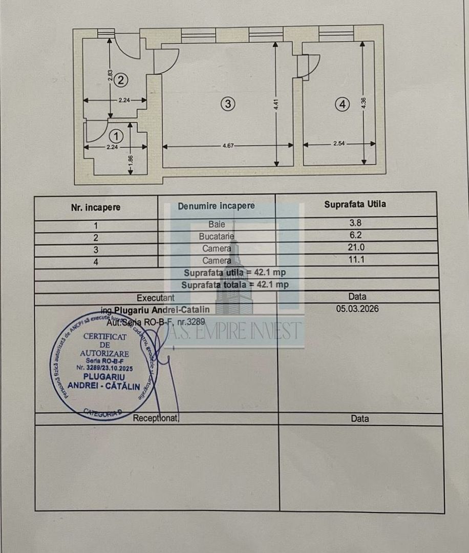 Apartament 2 camere , 42 mp- zona Centru Istoric - Poză 10