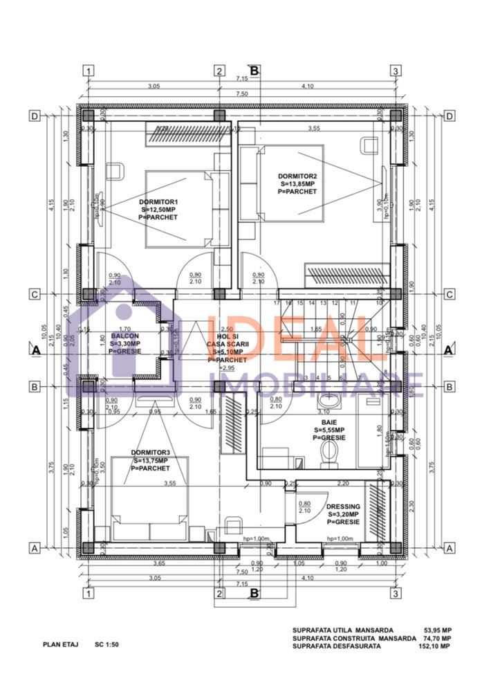 Casă modernă cu 4 camere și 300 mp de curte, in Sura Mica - Schiță 10