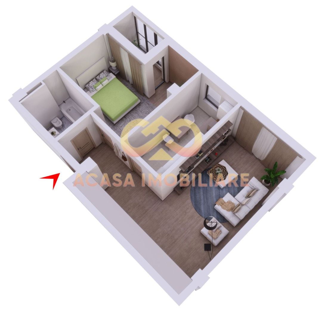 APARTAMENT  2 CAMERE DEC  57MP  POPAS PACURARI - Poză 8