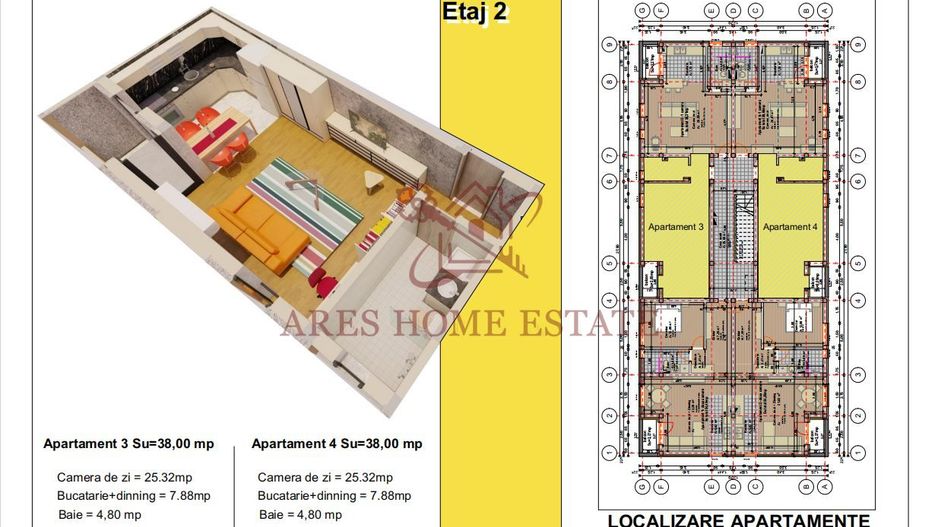Apartamente tip studio cu incalzire in pardoseala | 1 loc de parcare - Poză 3