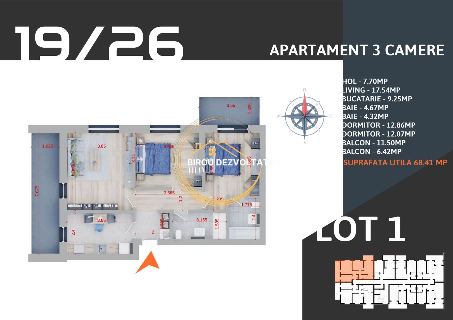 Ansamblu modern Decomandat Parcare bonus Titan pallady ikea Parc stb - Poză 2