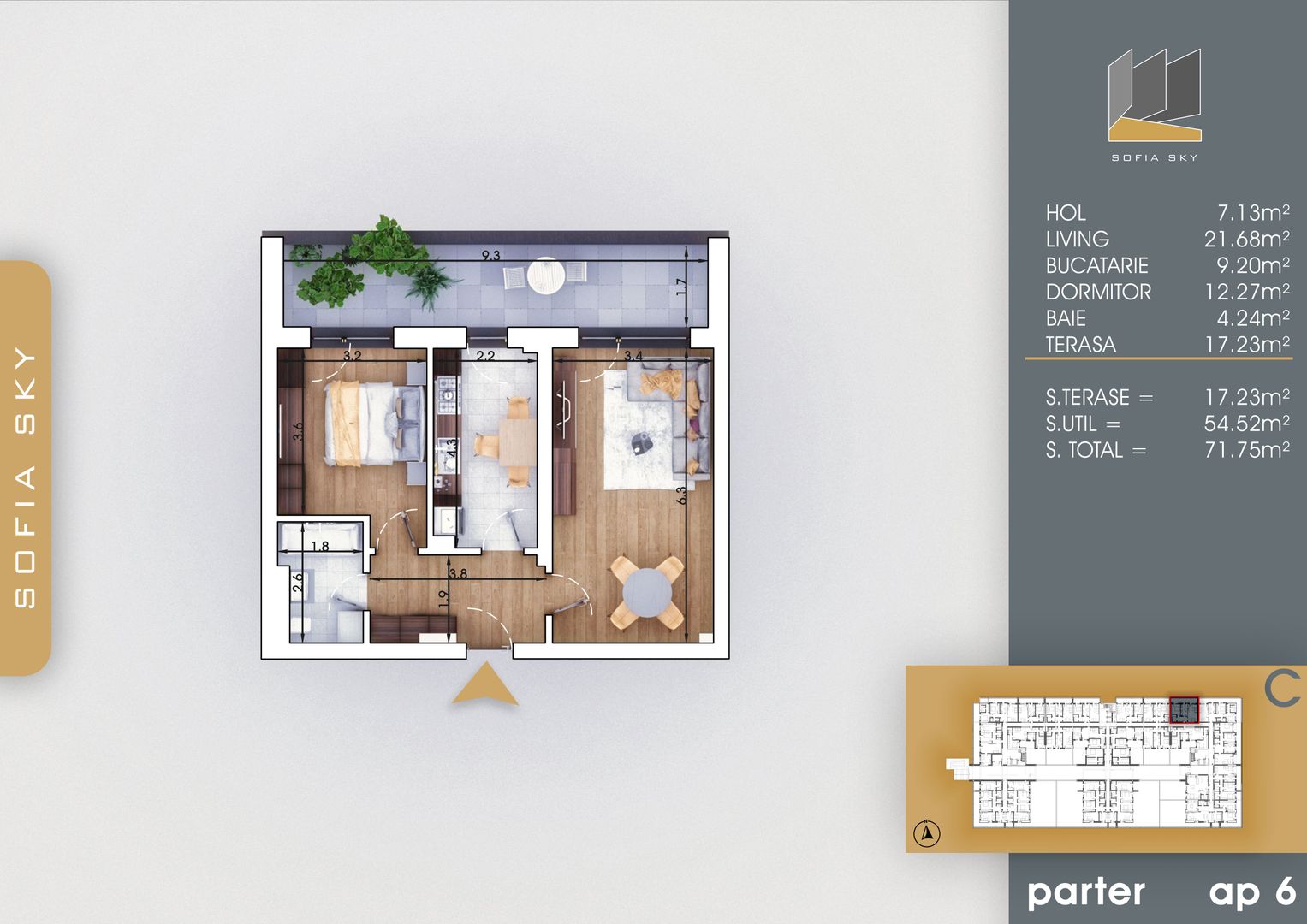 Apartament 2 camere decomandat  Titan Pallady  700 m Metrou Nicolae Teclu - Schiță 5