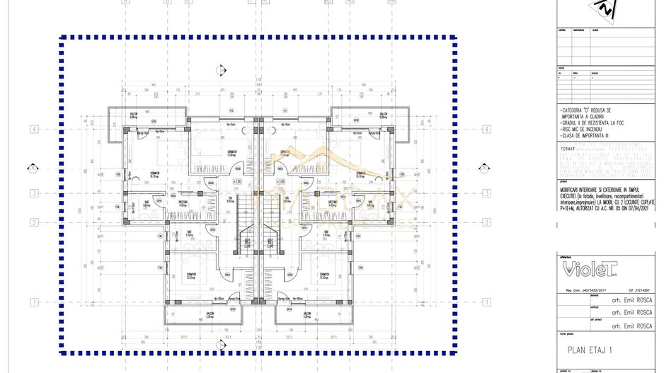 Vil de tip Duplex *P+1E+M* | 176 mp utili | mobilată complet | Chitila - Schiță 62