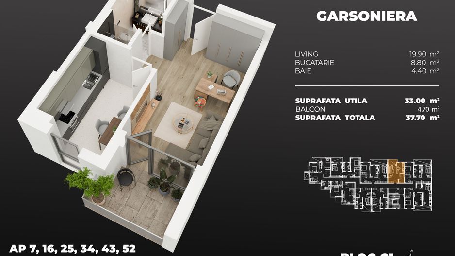 garsoniera dec 3min metrou Berceni - Poză 2