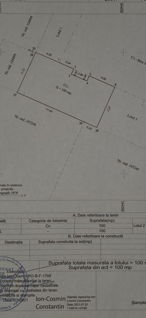 Metrou Berceni -Biruintei 2 camere 64mp plus curte 100mp - Schiță 5