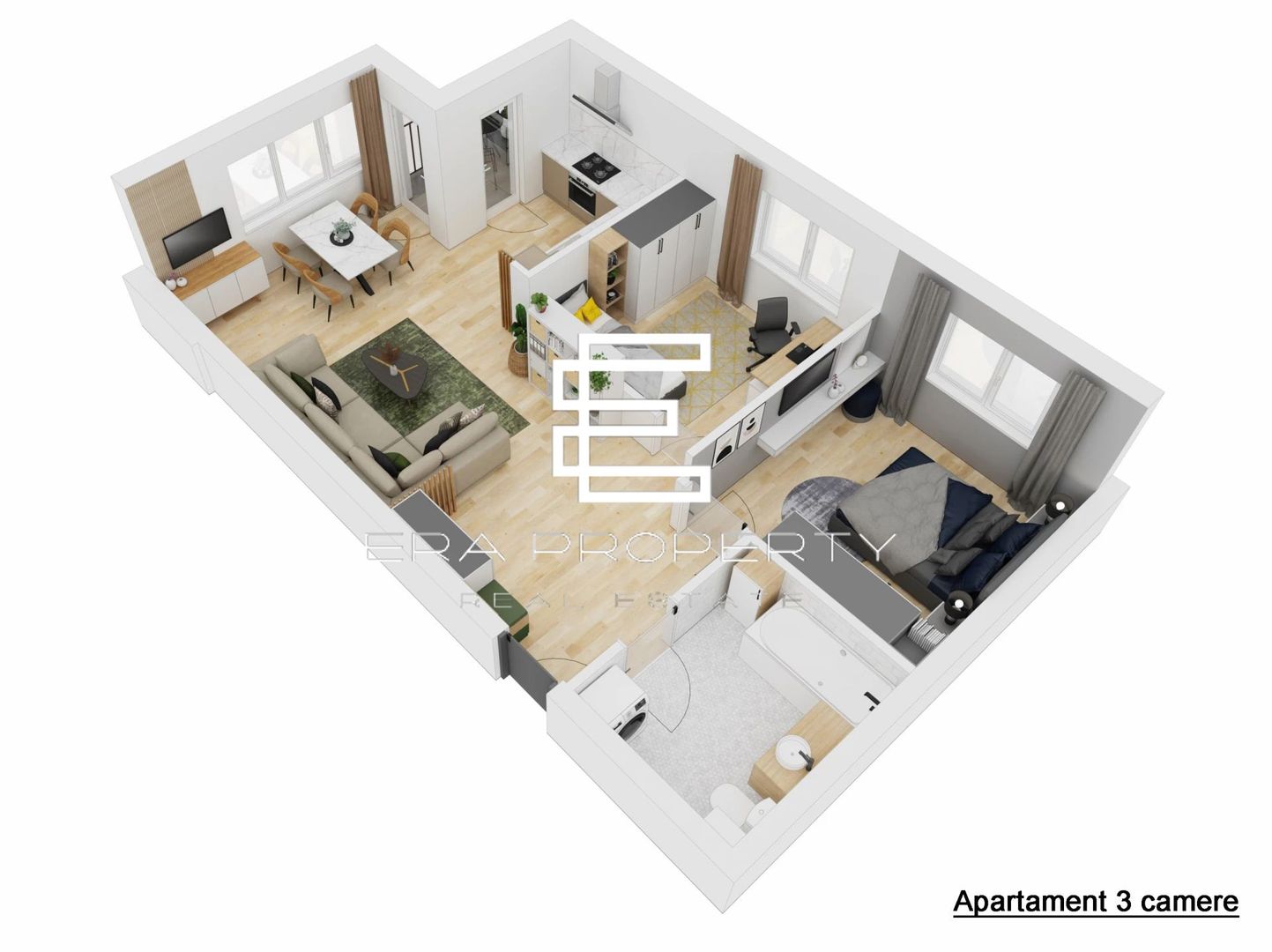 Apartament 3 camere intabulat LA CHEIE-Doamna Stanca/Selimbar - Schiță 9