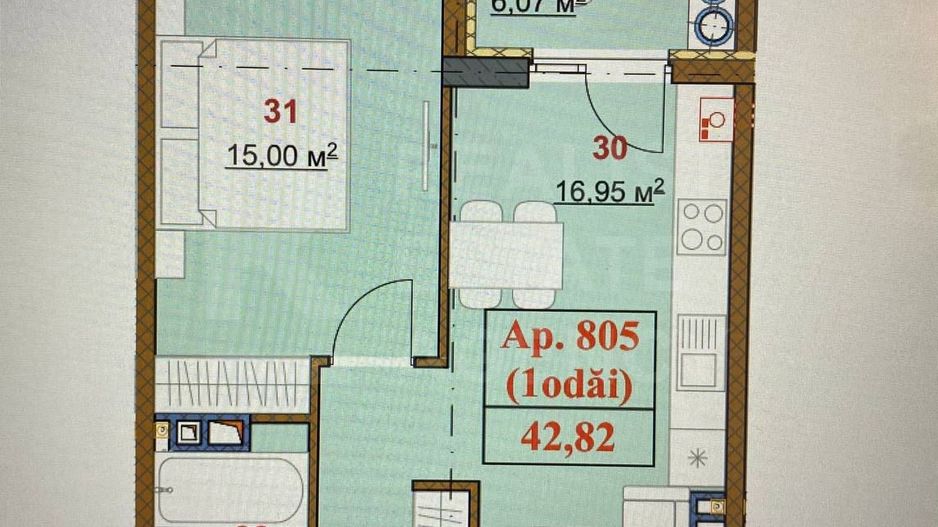 Vânzare, apartament, 1 camera, strada Nicolae Dimo ,Durlesti - Poză 6