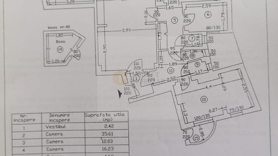 3 camere | Fara Risc - Credit | Universitate - Schiță 9