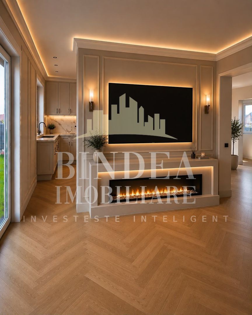 Casa individuala P+M Giarmata 584 mp 22 front, interior la alb - Poză 6