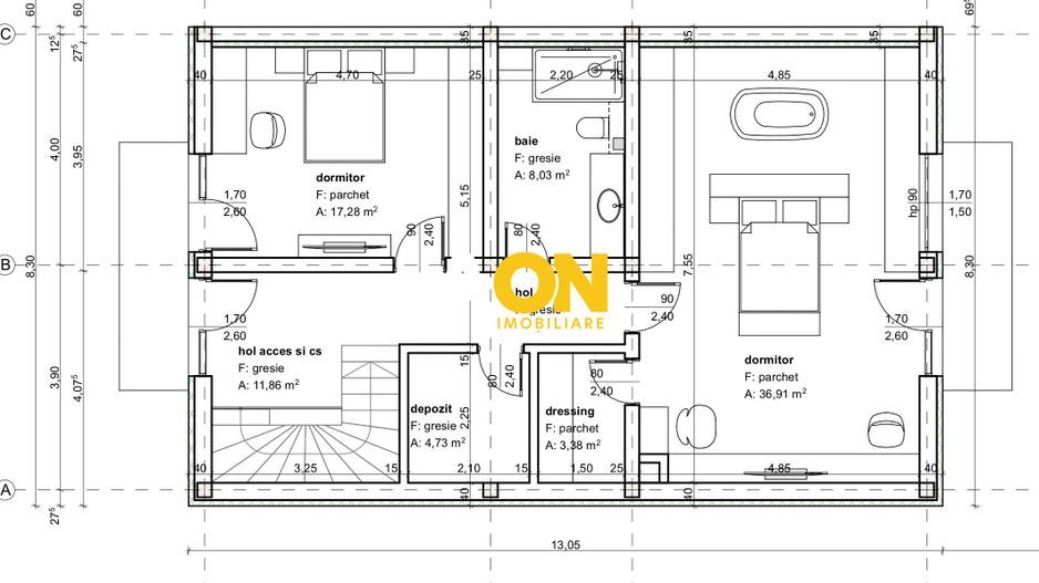 OFERTA! Casa la rosu, P+1, 300 mp teren, cu utilitati, Lancram - Schiță 13