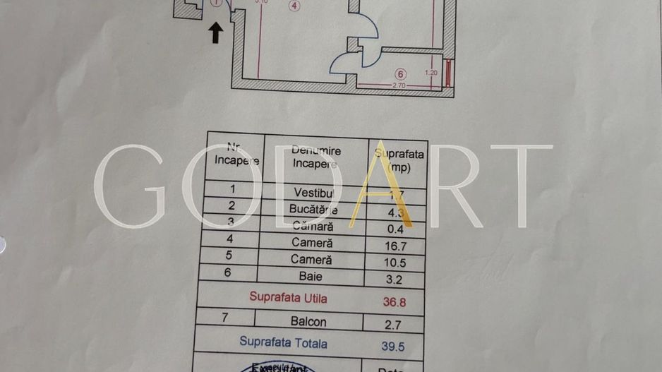 Apartament cu doua camere | Floreasca | Renovat - Schiță 10