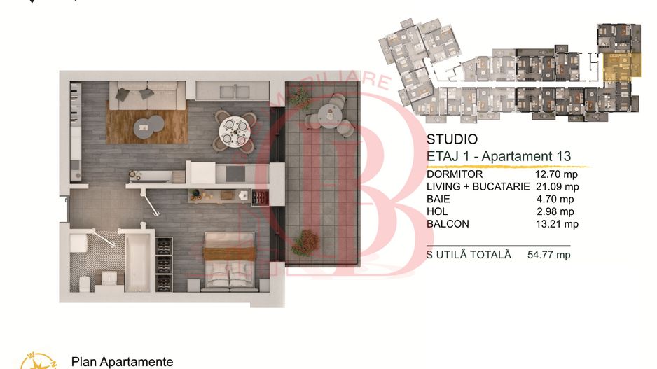 2 camere Tip Studio Titan-Pallady cu Loc de Parcare Gratuit - Poză 1