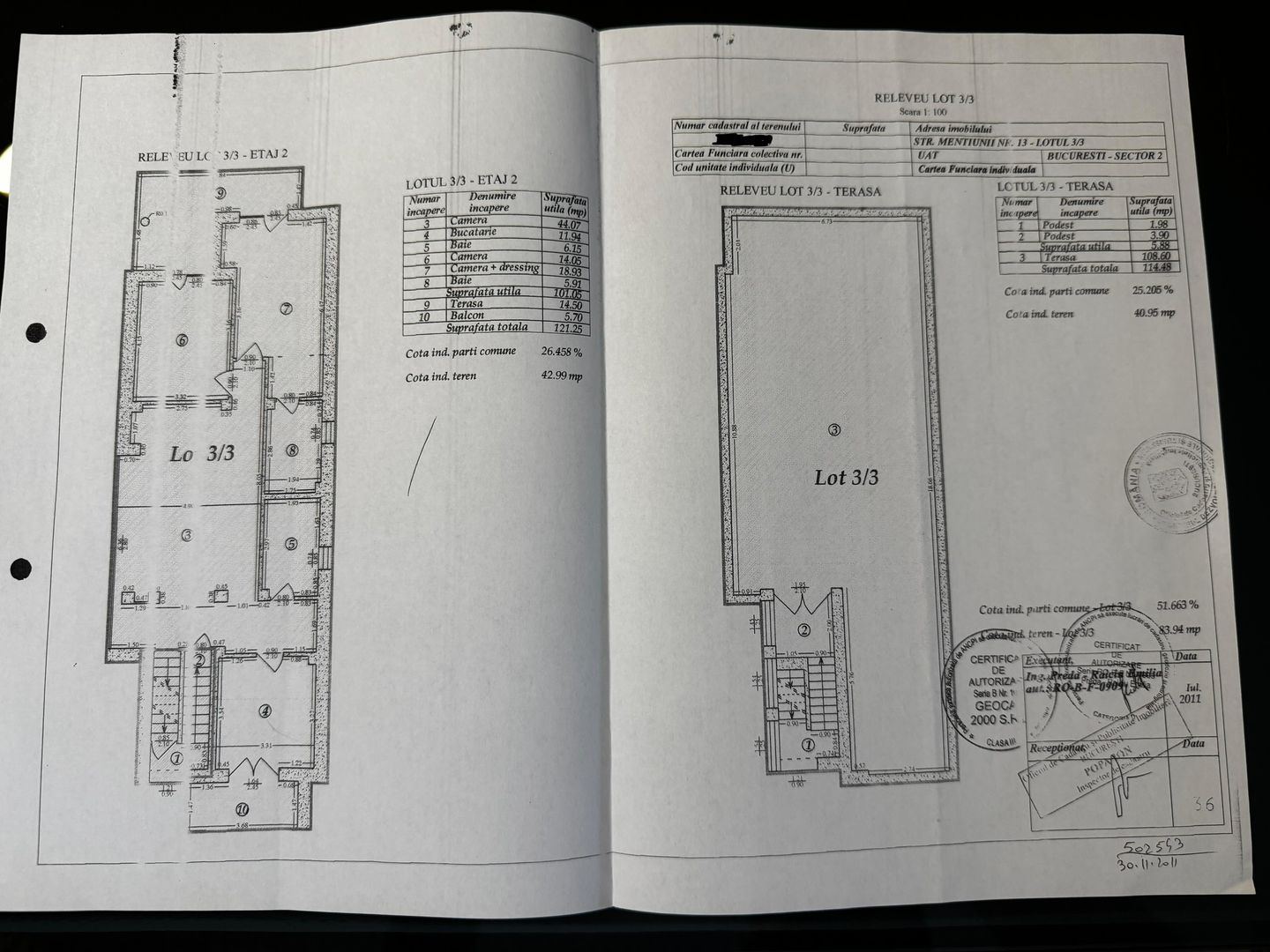 ANDRONACHE - Mentiunii | 3 camere 120mp + terasa 110mp bloc 2009 - Schiță 2