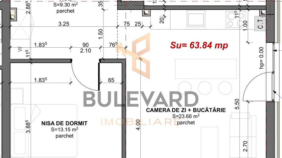 Comision 0. Apartament 3 camere, bloc nou in Apahida! - Schiță 4