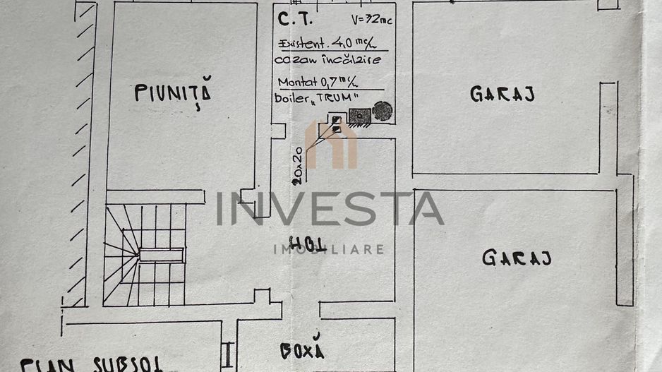 Apartament 4 camere, 160 mp, curte 165 mp, garaj | Andrei Muresanu - Schiță 9