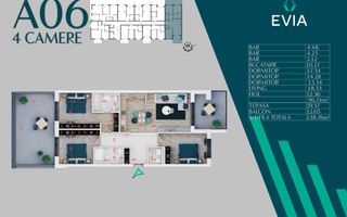 Apartament Premium 4 camere cu Terasa Pallady Metrou Teclu - Schiță 2